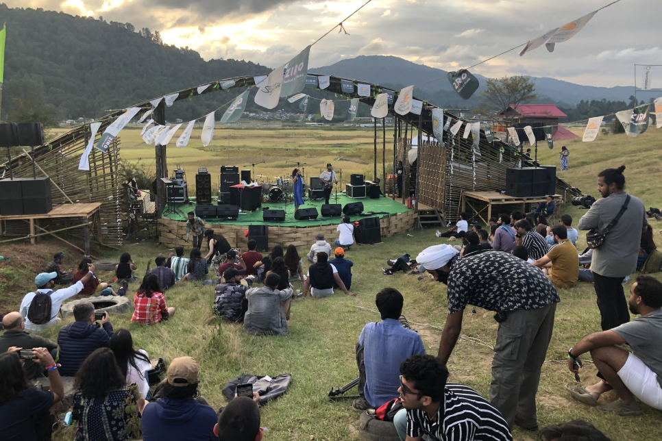 Music festival scene, Zero Valley, Arunachal Pradesh
