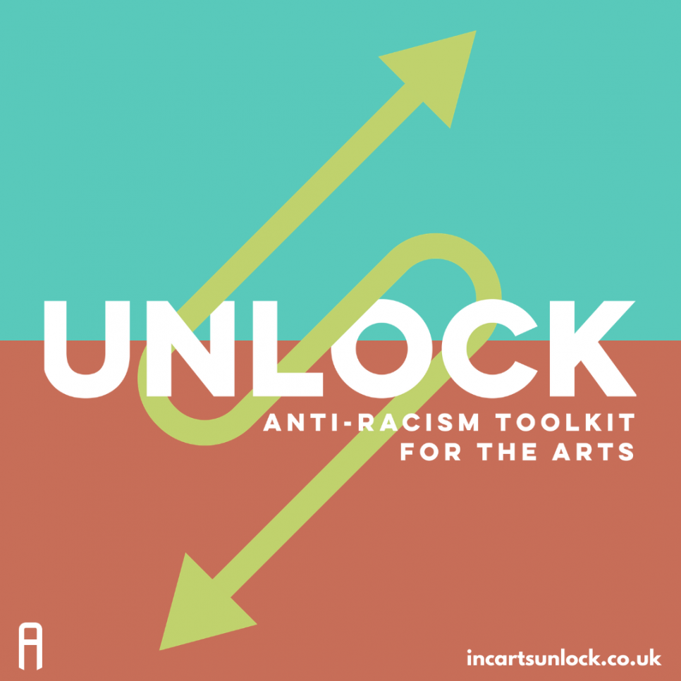Logo for Unlock: an anti-racism toolkit for the arts