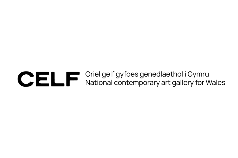 CELF logo which also reads National Contemporary Art Gallery for Wales