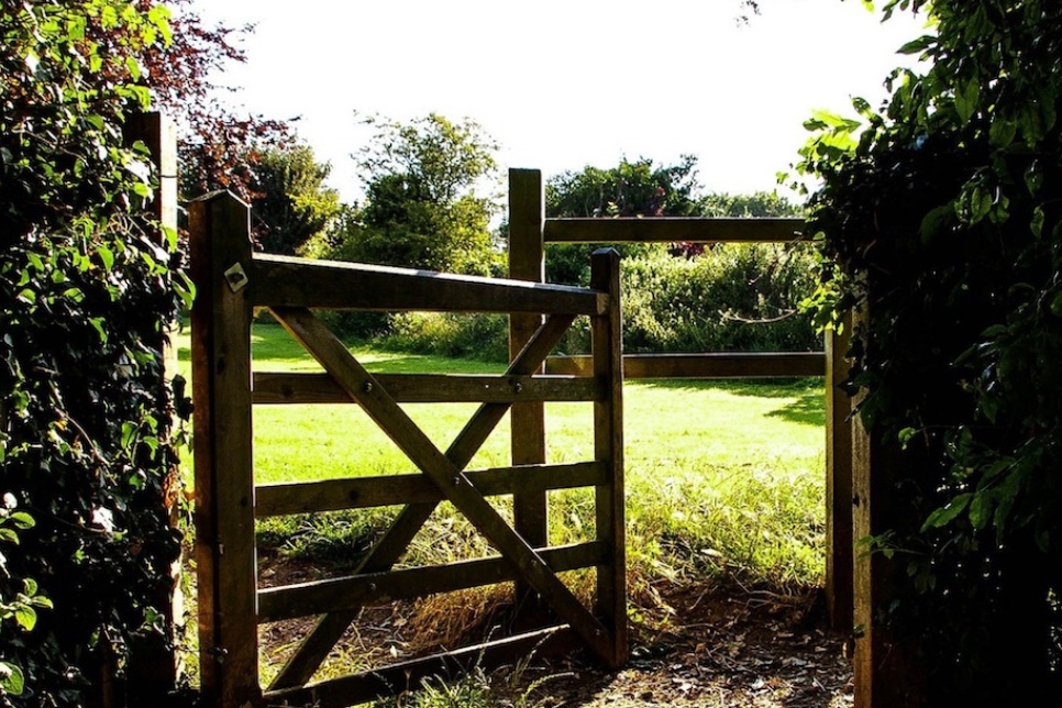 A gateway into a field
