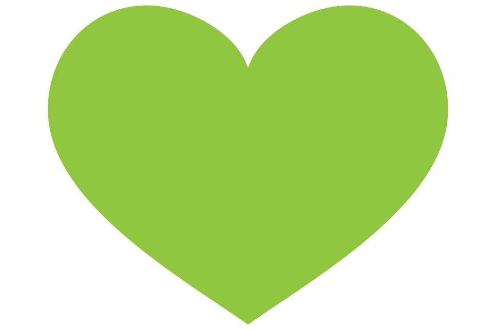 Image: green heart / Delwedd: calon werdd