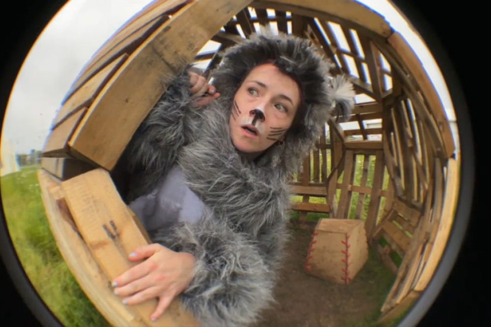 Kathod music video image -  woman dressed as a cat