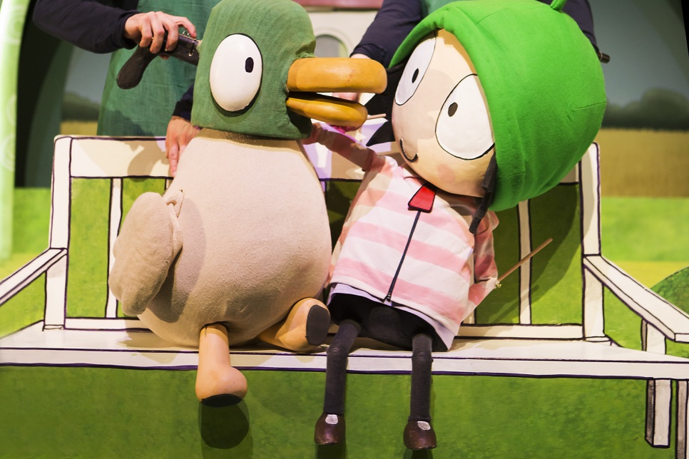 Sarah and Duck puppets