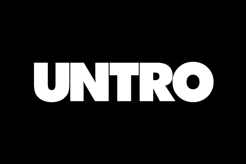 UNTRO Logo - white text on black background